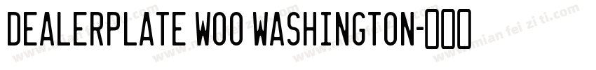 Dealerplate W00 Washington字体转换